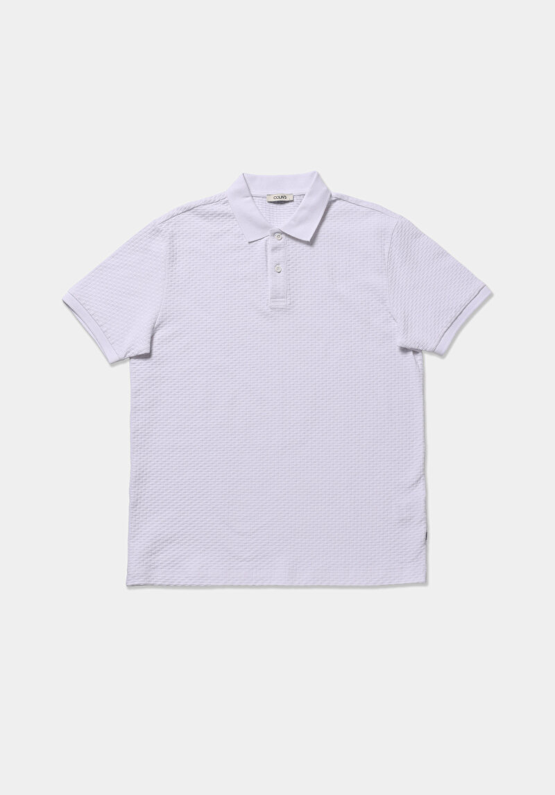 Imagine a Tricou Polo Cu Maneca Scurta De Barbati Alb Regular Fit  Cl1079438