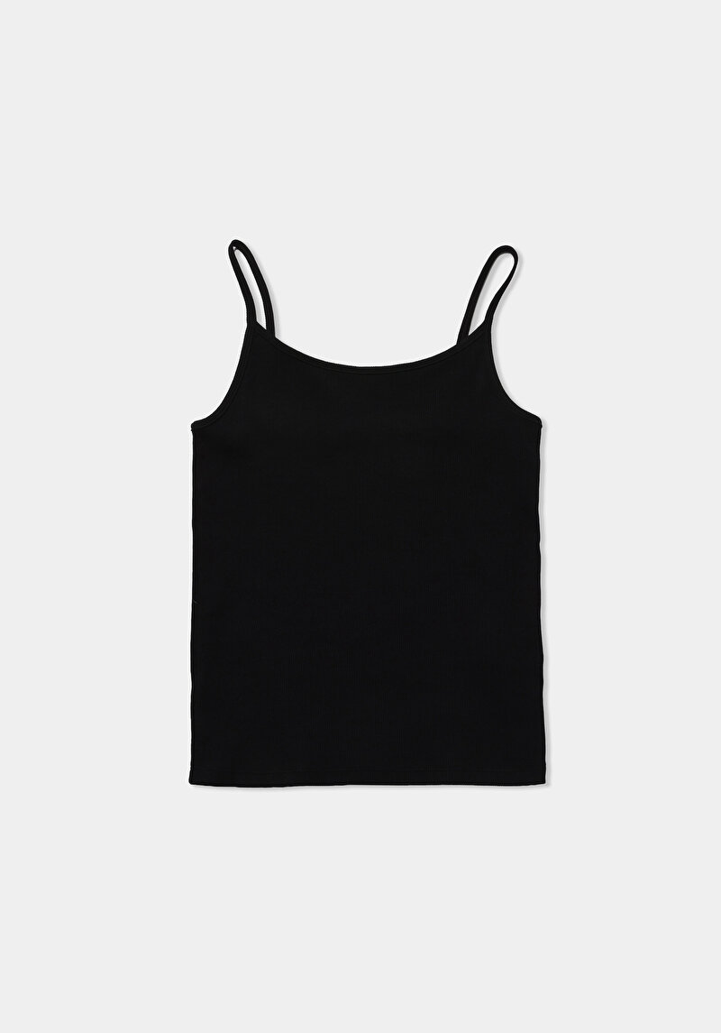 Imagine a Maiou Negru Pentru Femei Slim Fit