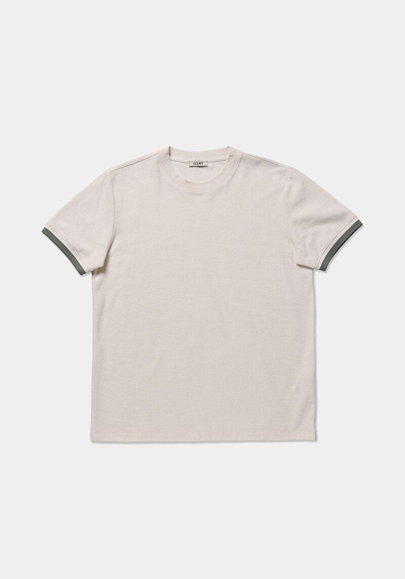 Imagine a Tricou Cu Maneca Scurta De Barbati Alb Regular Fit  Cl1078806