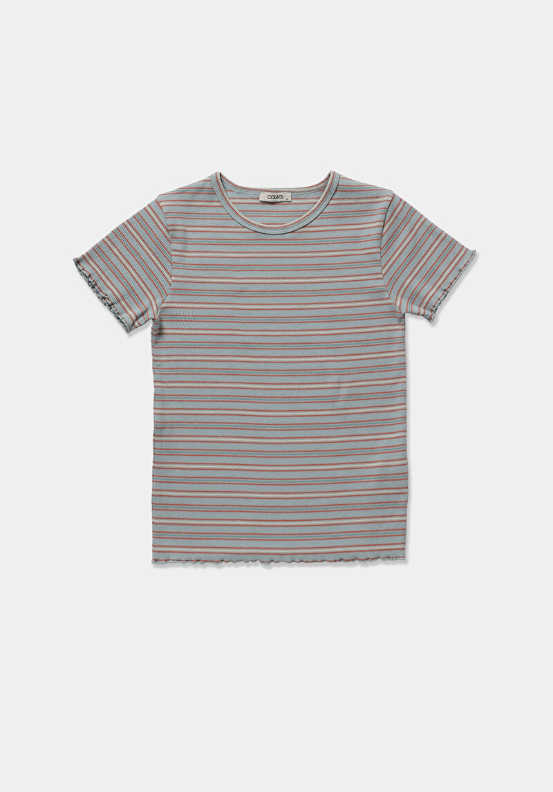 Imagine a Tricou Cu Maneca Scurta De Dama Multicolor Slim Fit  Cl1078873