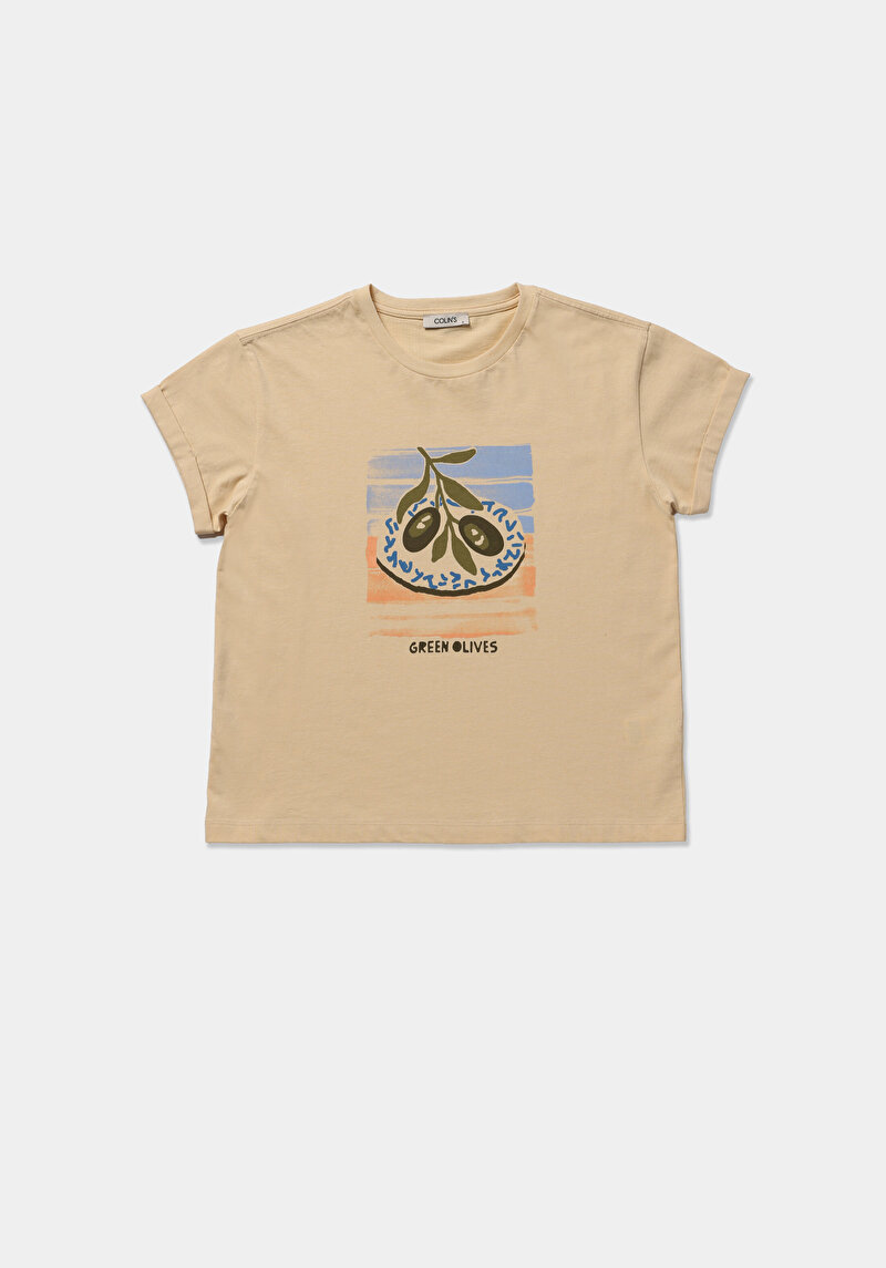 Imagine a Tricou Cu Maneca Scurta De Dama Galben Regular Fit  Cl1079040