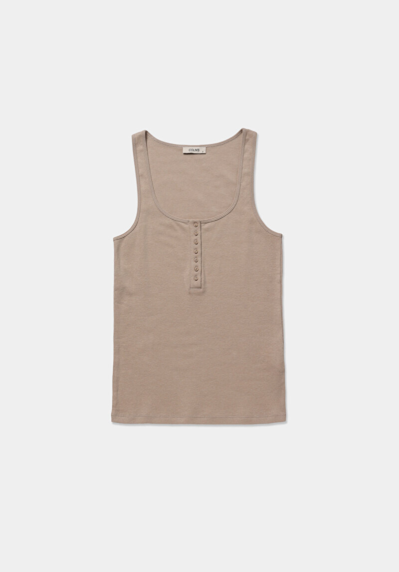 Afișați detalii pentru Maiou De Dama Bej Slim Fit  Cl1079770