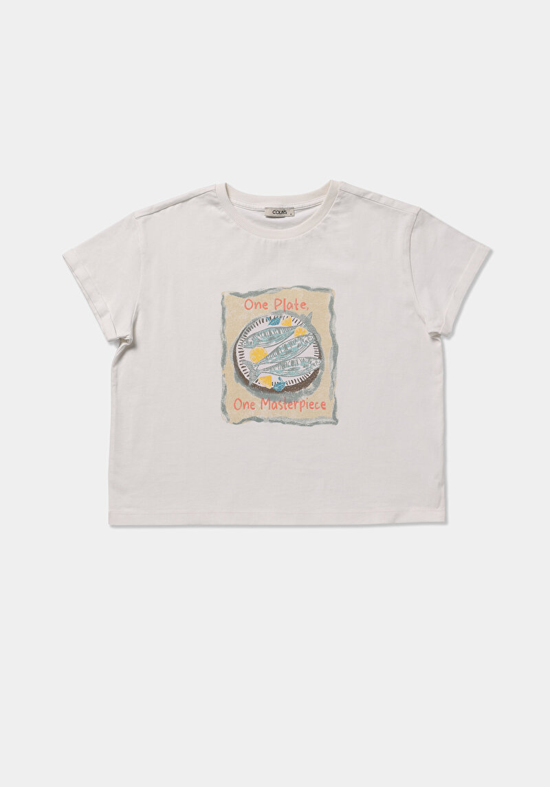 Imagine a Tricou Cu Maneca Scurta De Dama Alb Regular Fit  Cl1078703