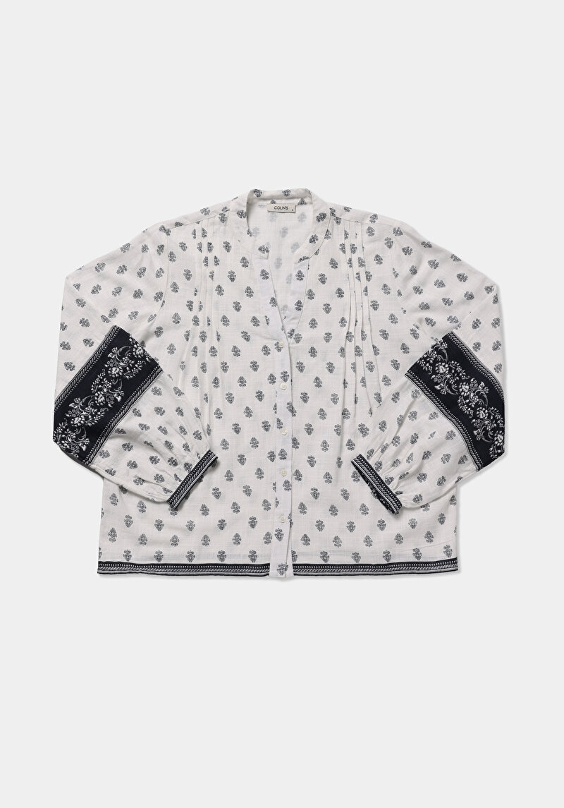 Imagine a Bluza Cu Maneca Lunga De Dama Alb Fashion Fit  Cl1078712