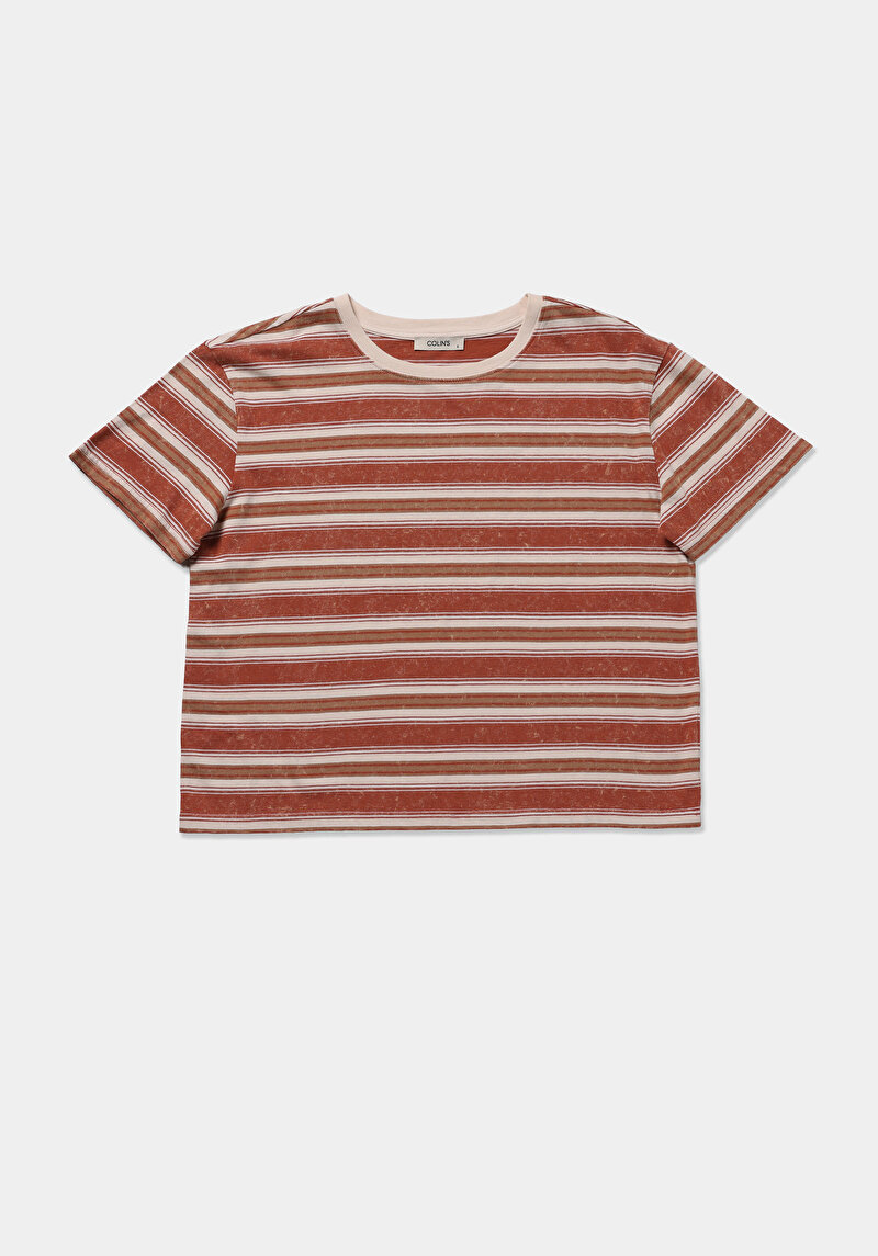 Imagine a Tricou Cu Maneca Scurta De Dama Maro Regular Fit  Cl1078843