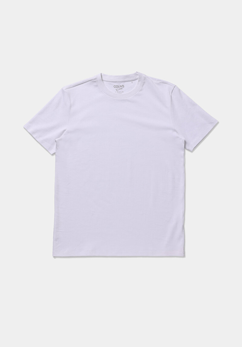 Imagine a Tricou Cu Maneca Scurta De Barbati Alb Regular Fit  Cl1080108