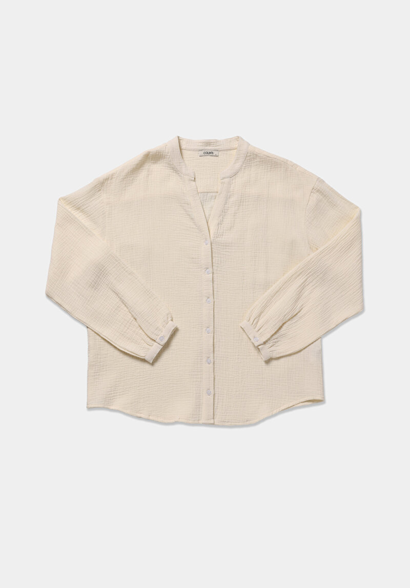 Imagine a Camasa Cu Maneca Lunga De Dama Galben Fashion Fit  Cl1079163