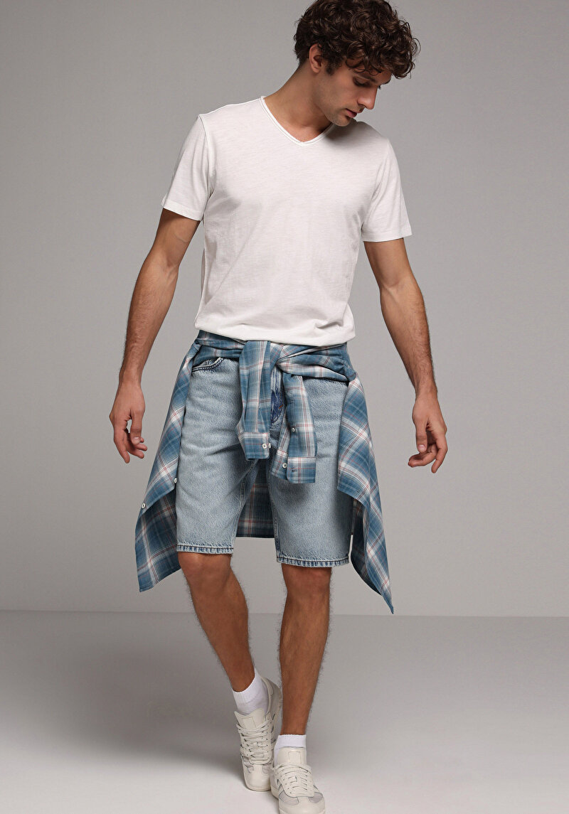 Imagine a Tricou Cu Maneca Scurta De Barbati Alb Regular Fit  Cl1058584