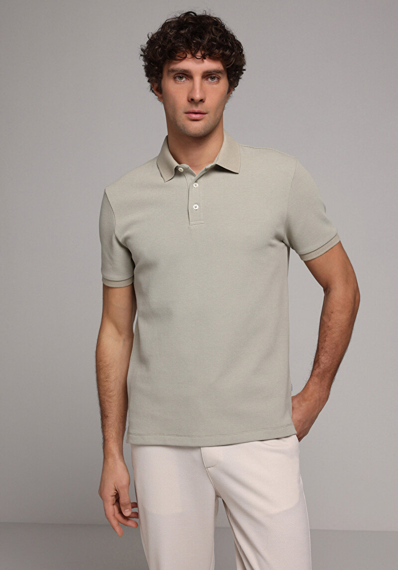 Imagine a Tricou Polo Cu Maneca Scurta De Barbati Verde Regular Fit Cl1075163