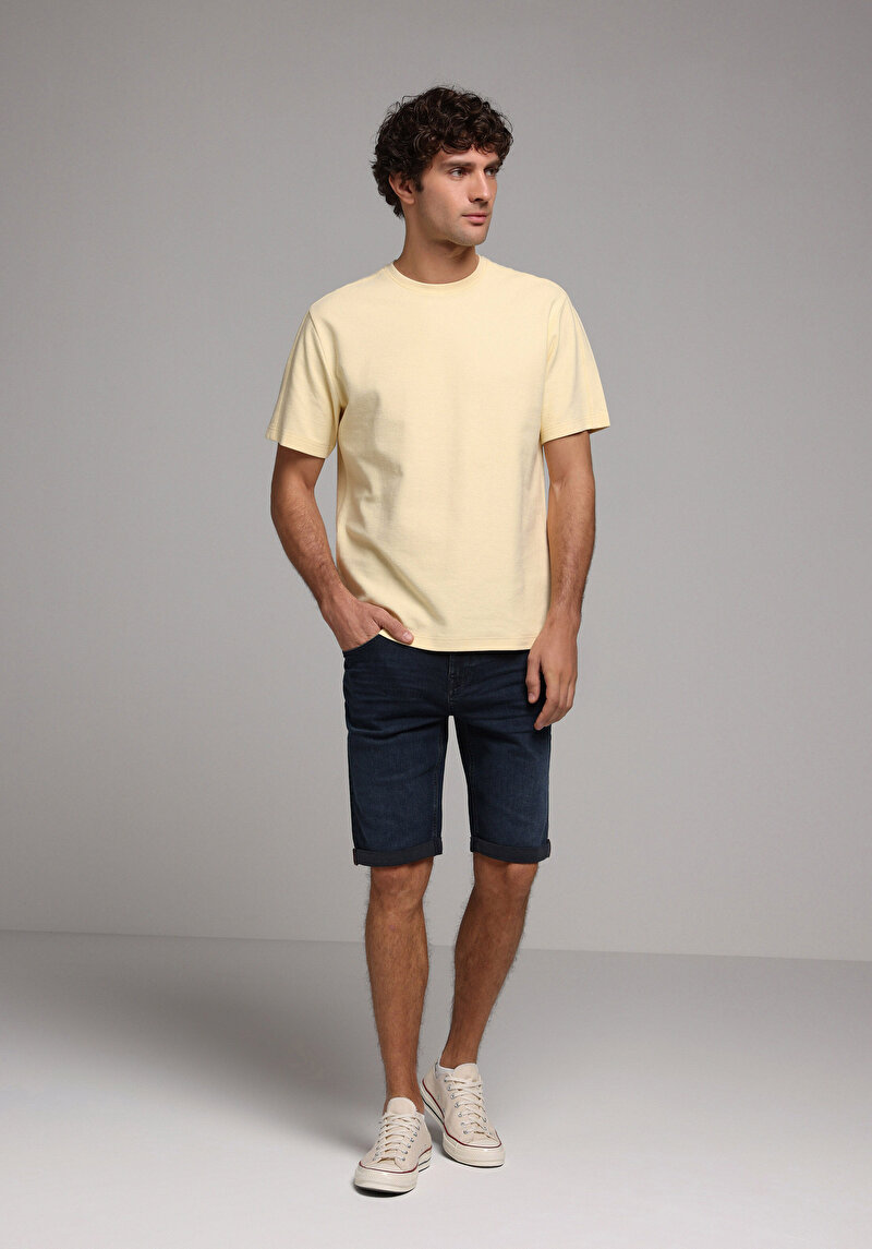 Imagine a Tricou Cu Maneca Scurta De Barbati Galben Comfort Fit  Cl1079210