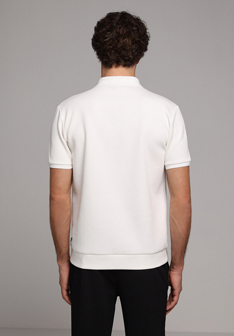 Imagine a Tricou Polo Cu Maneca Scurta De Barbati Alb Regular Fit Cl1079282