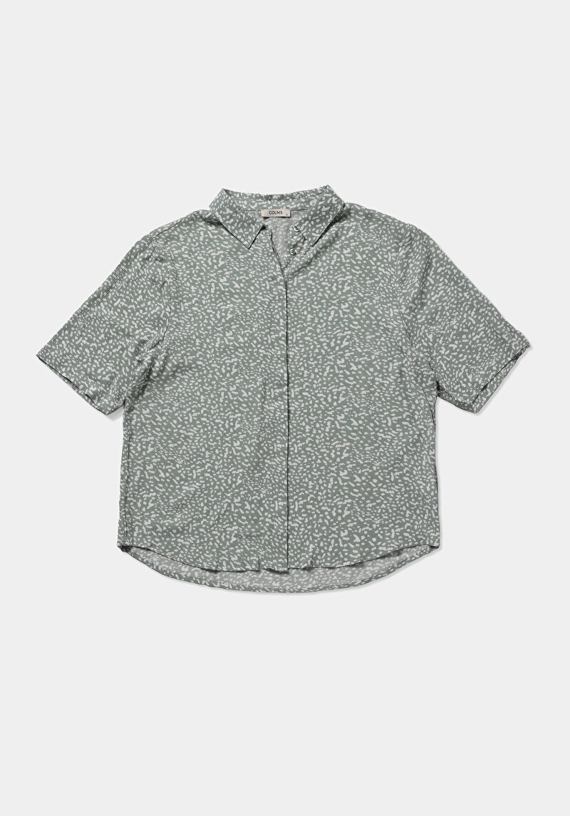 Imagine a Camasa Cu Maneca Scurta De Dama Verde Fashion Fit  Cl1078302