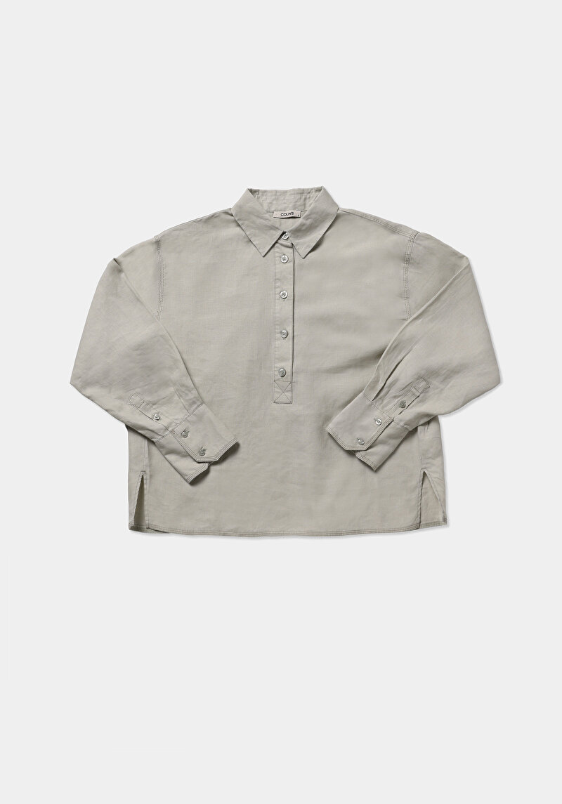 Imagine a Camasa Cu Maneca Lunga De Dama Verde Fashion Fit  Cl1078714