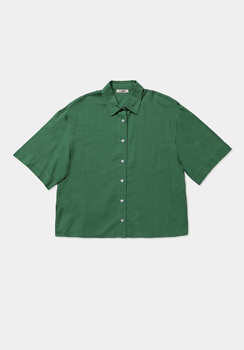 Imagine a Camasa Cu Maneca Scurta De Dama Verde Fashion Fit  Cl1078722