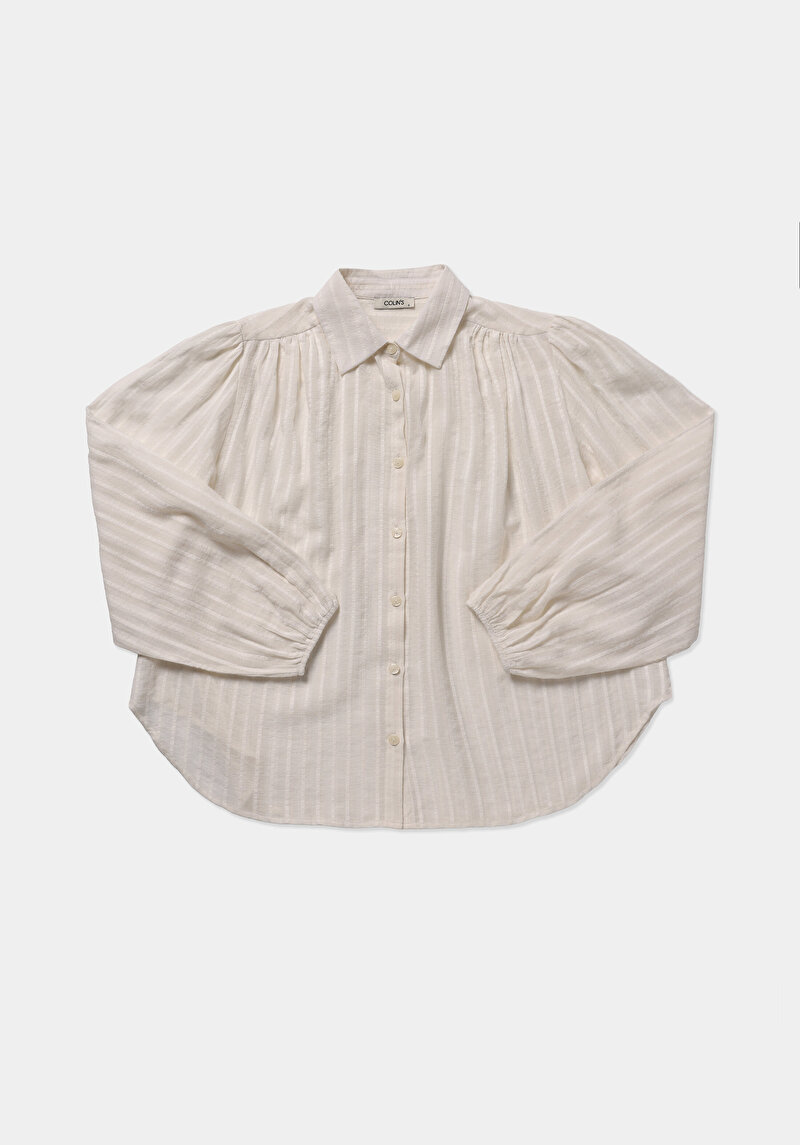 Imagine a Bluza Cu Maneca Lunga De Dama Ecru Fashion Fit  Cl1078957