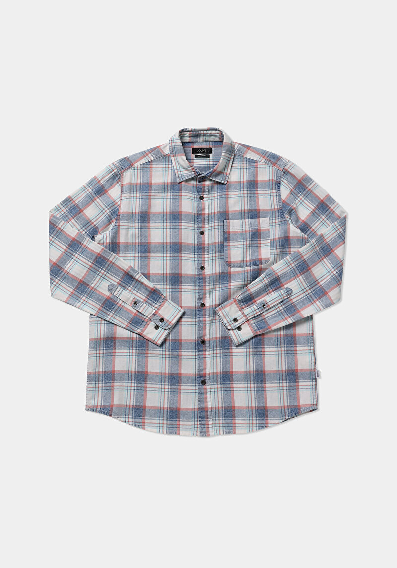 Imagine a Camasa Cu Maneca Lunga De Barbati Multicolor Regular Fit  Cl1079326