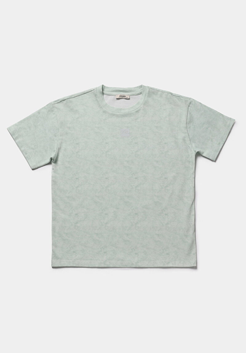Imagine a Tricou Cu Maneca Scurta De Dama Verde Relaxed Fit  Cl1078636