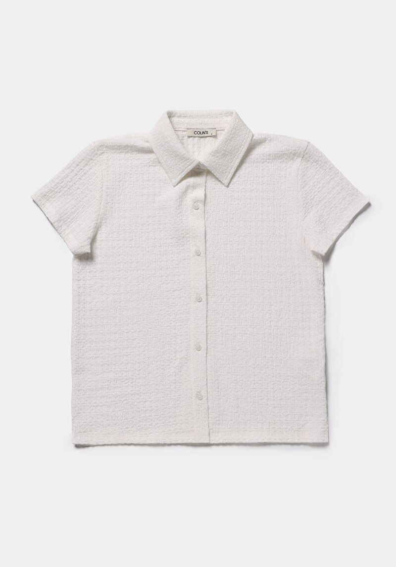 Imagine a Tricou Polo Cu Maneca Scurta De Dama Alb Slim Fit  Cl1078959