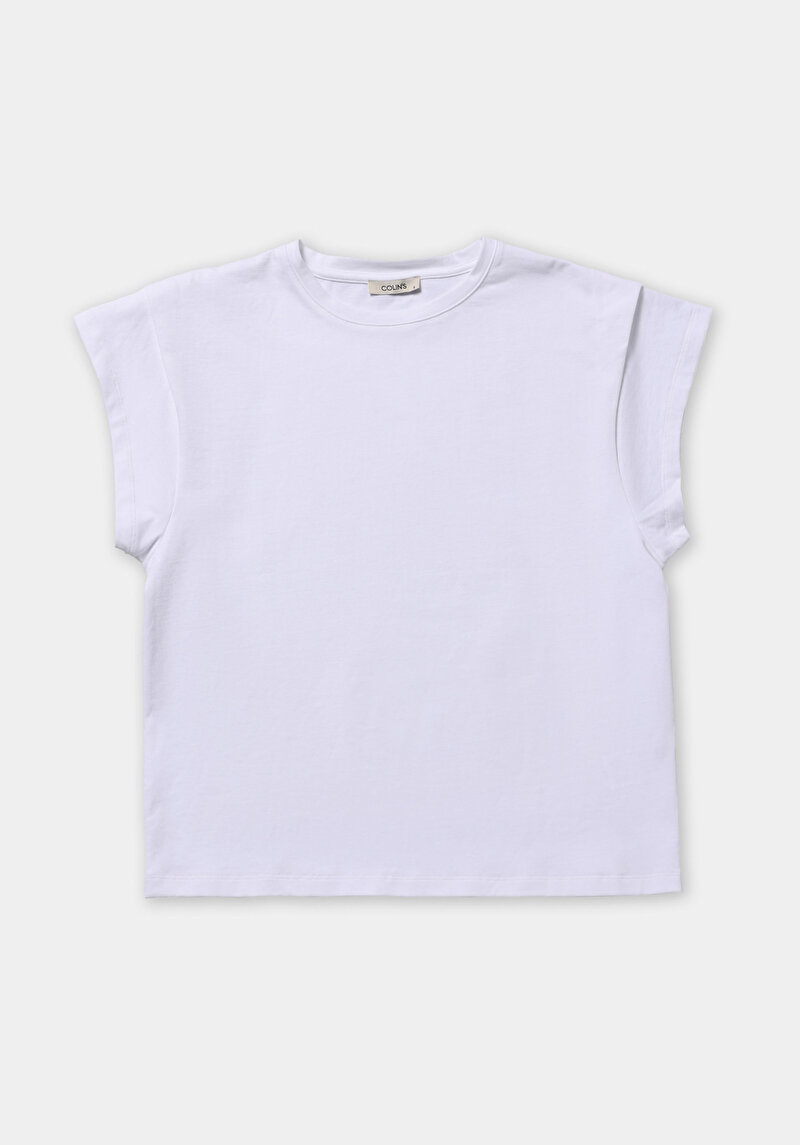 Imagine a Tricou Cu Maneca Scurta De Dama Alb Regular Fit  Cl1079003