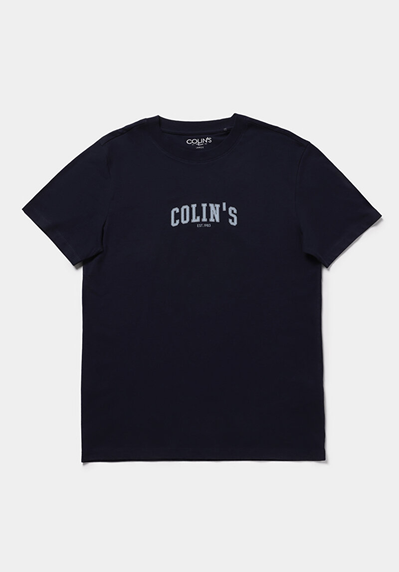 Imagine a Tricou Cu Maneca Scurta De Barbati Albastru Marin Regular Fit  Cl1079368