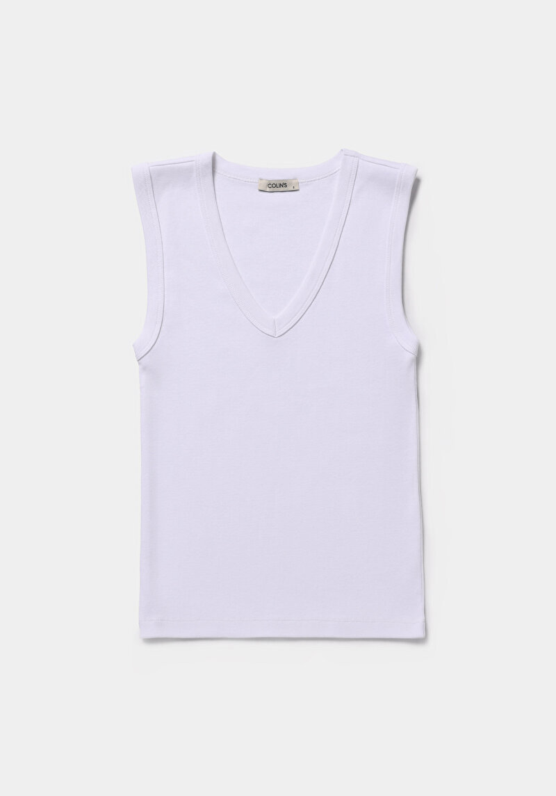 Imagine a Maiou De Dama Alb Slim Fit  Cl1080980