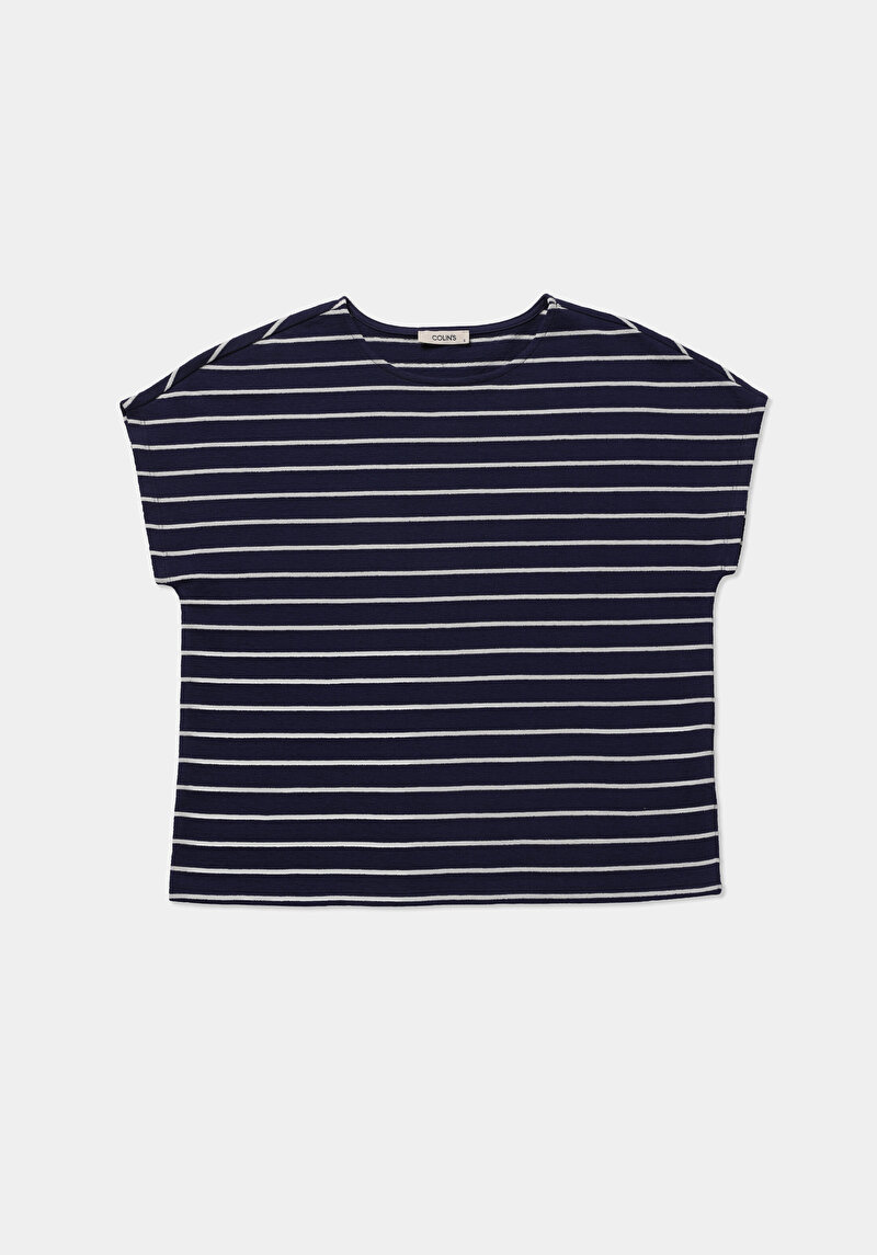 Imagine a Tricou Cu Maneca Scurta De Dama Albastru Marin Regular Fit  Cl1078835