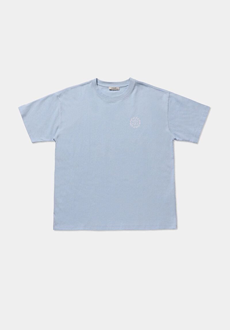 Imagine a Tricou Cu Maneca Scurta De Dama Albastru Relaxed Fit  Cl1079043