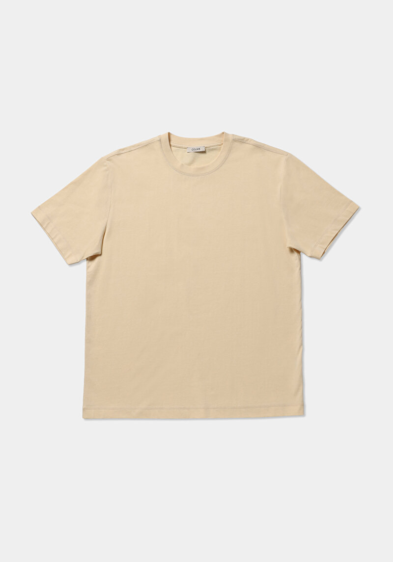 Imagine a Tricou Cu Maneca Scurta De Barbati Galben Comfort Fit  Cl1079049