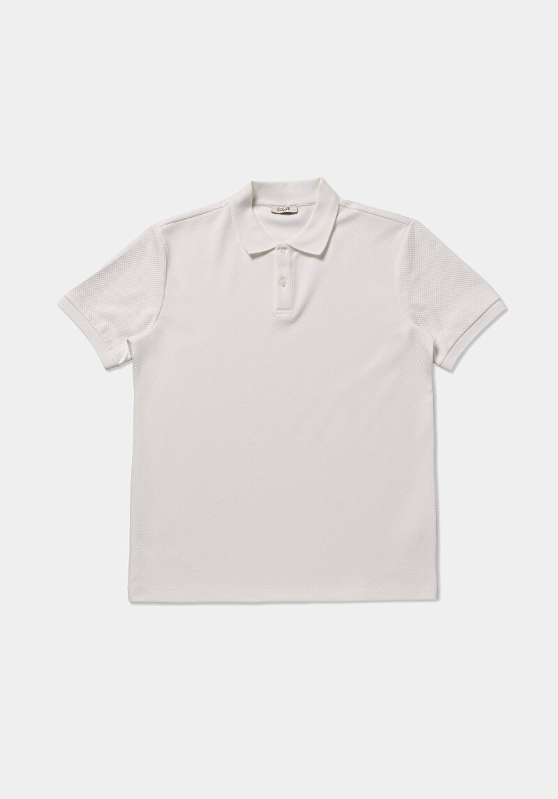 Imagine a Tricou Polo Cu Maneca Scurta De Barbati Alb Regular Fit  Cl1080247