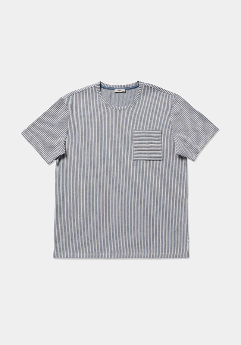 Imagine a Tricou Cu Maneca Scurta De Barbati Albastru Comfort Fit  Cl1080250