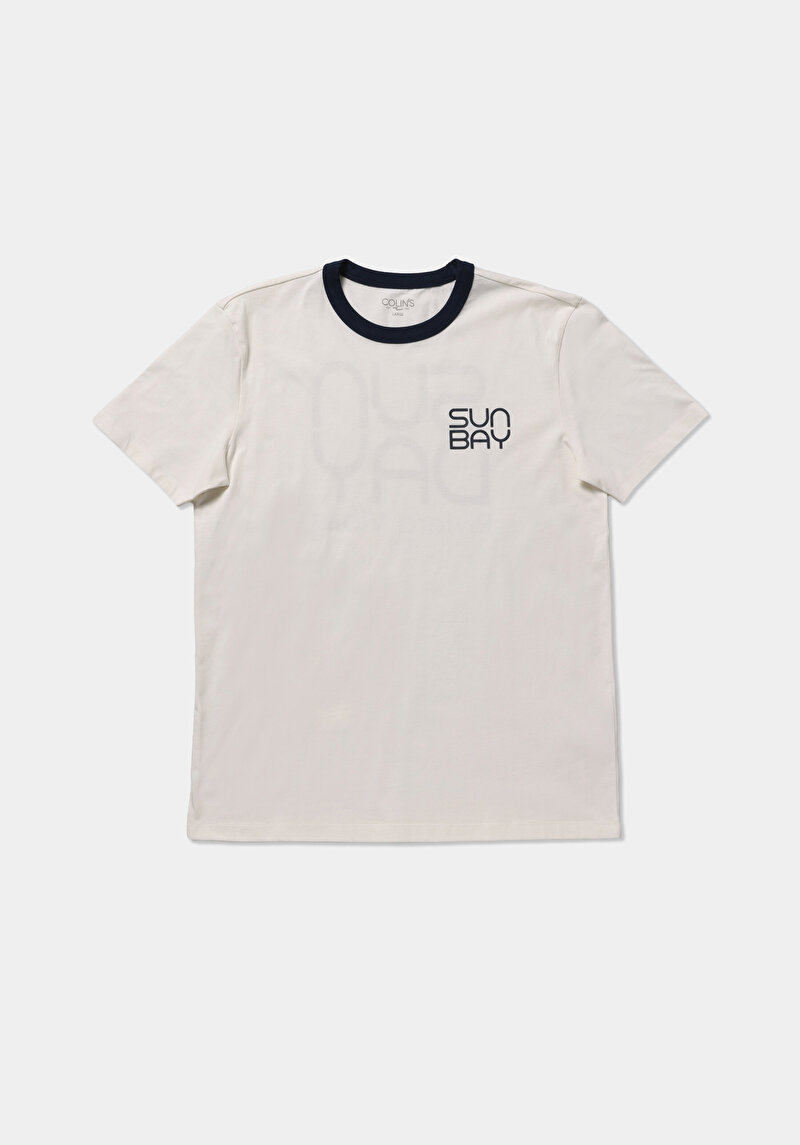 Imagine a Tricou Cu Maneca Scurta De Barbati Alb Regular Fit  Cl1080253