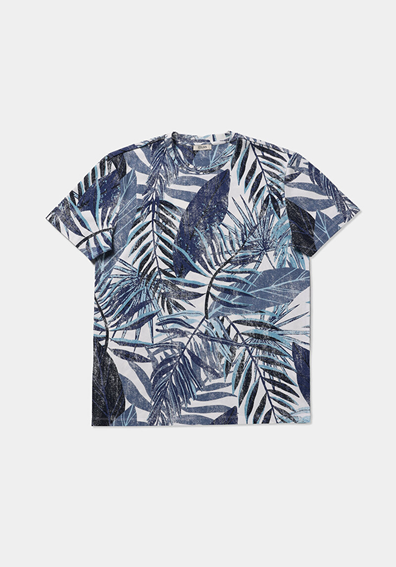 Imagine a Tricou Cu Maneca Scurta De Barbati Albastru Regular Fit  Cl1080393