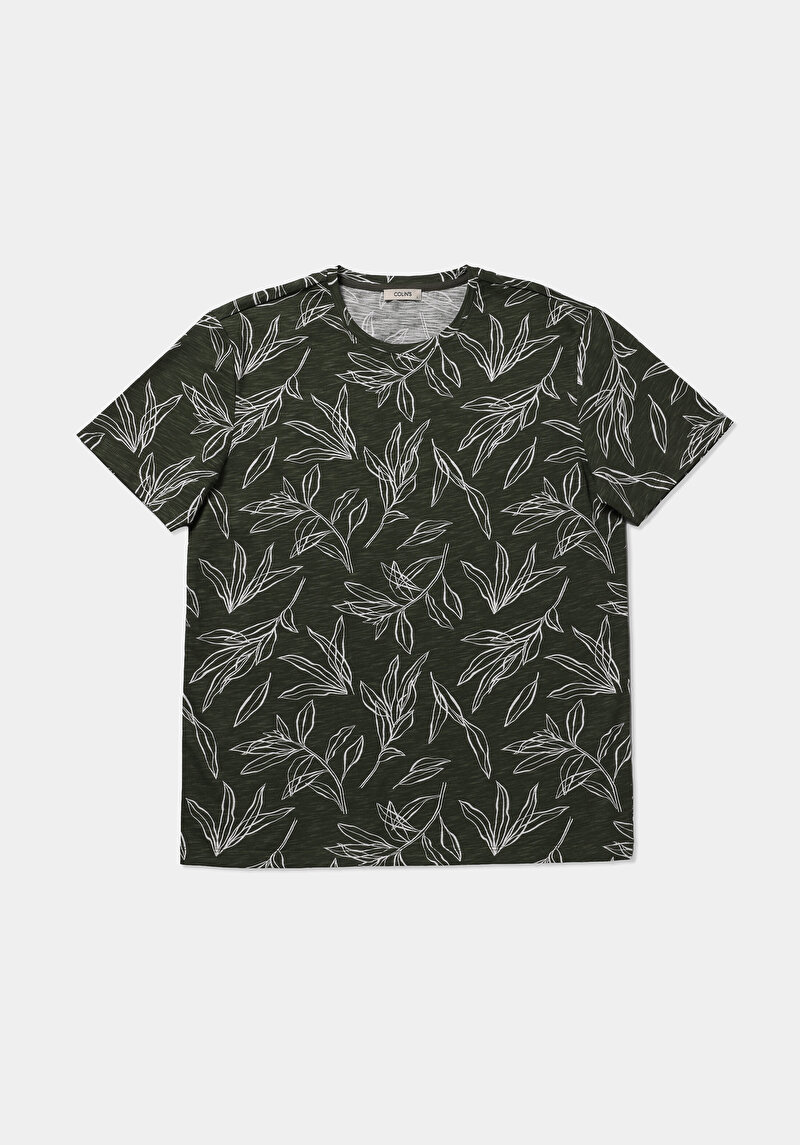 Imagine a Tricou Cu Maneca Scurta De Barbati Kaki Regular Fit  Cl1080604