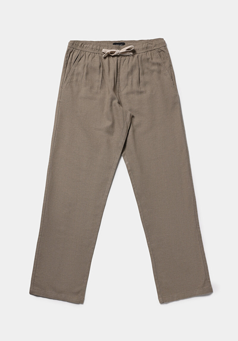 Imagine a Pantaloni De Barbati Bej Regular Fit  Cl1079998