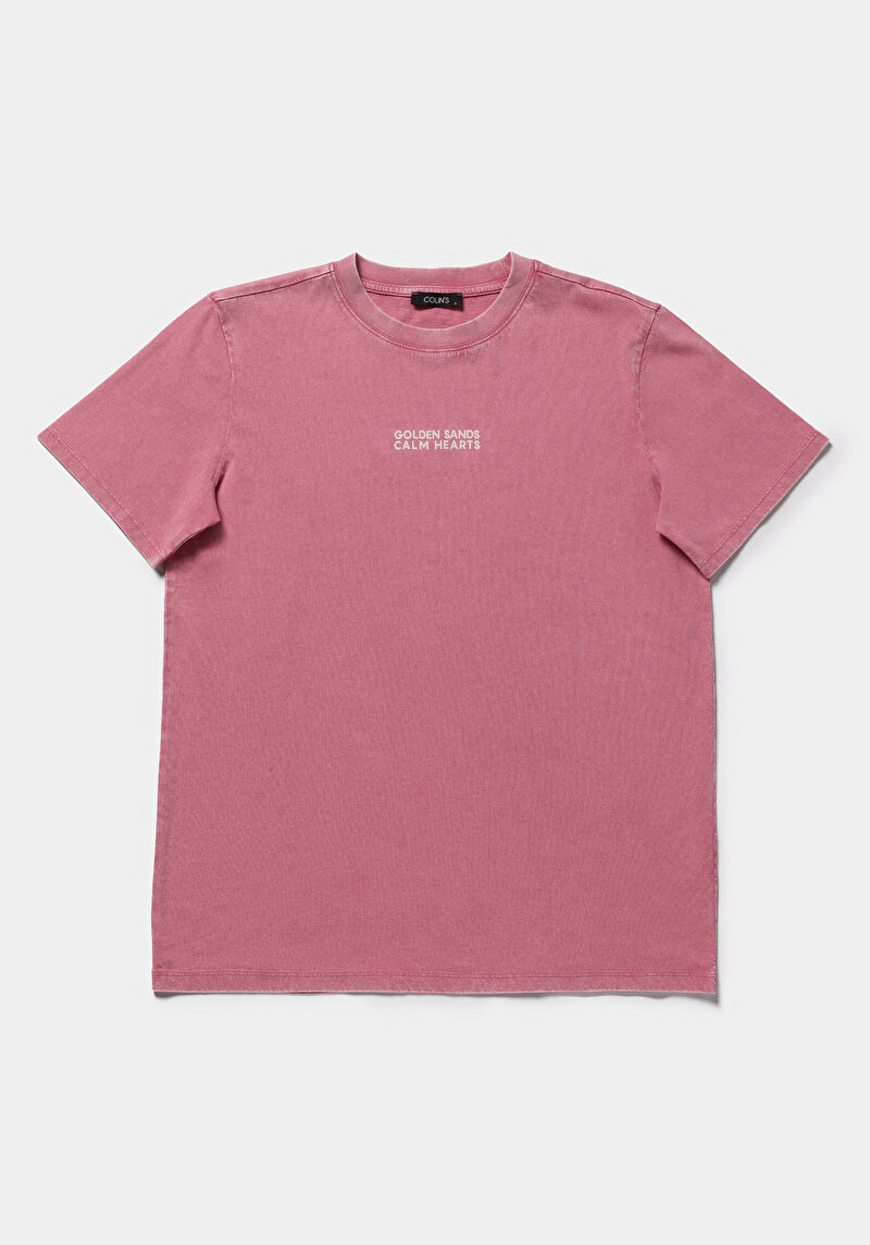 Imagine a Tricou Cu Maneca Scurta De Dama Roz Regular Fit  Cl1081564