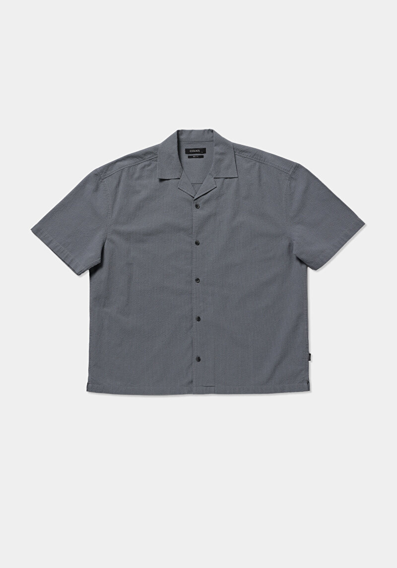 Imagine a Camasa Cu Maneca Scurta De Barbati  Boxy Fit  Cl1073352