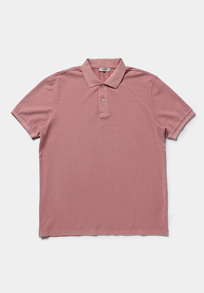Imagine a Tricou Polo Cu Maneca Scurta De Barbati Roz Regular Fit  Cl1080995