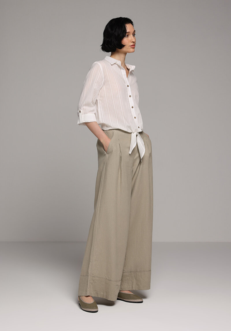 Imagine a Pantaloni De Dama Verde Regular Fit Cl1074353