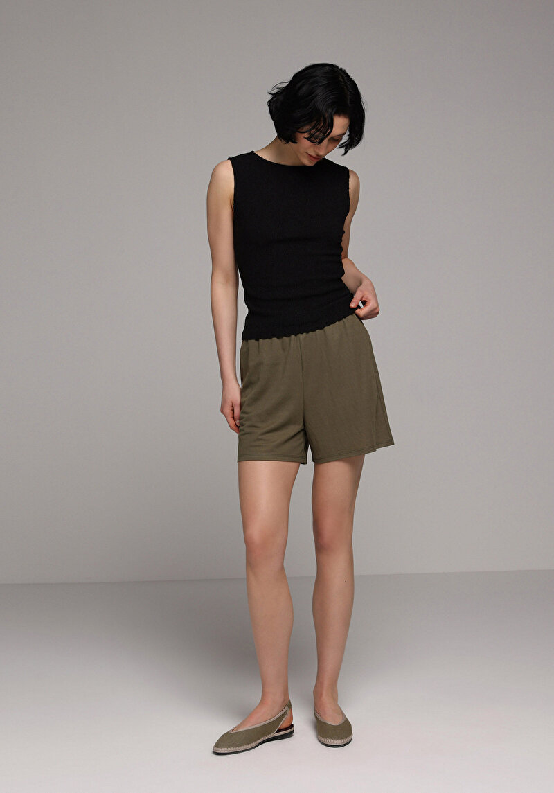 Imagine a Bluza Cu Maneca Scurta De Dama Negru Slim Fit Cl1078620