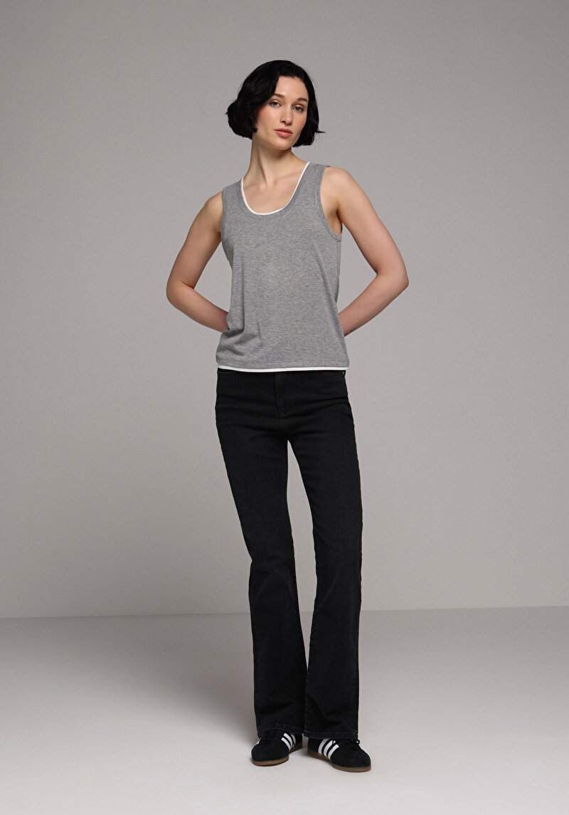 Imagine a Maiou De Dama Gri Slim Fit  Cl1078671