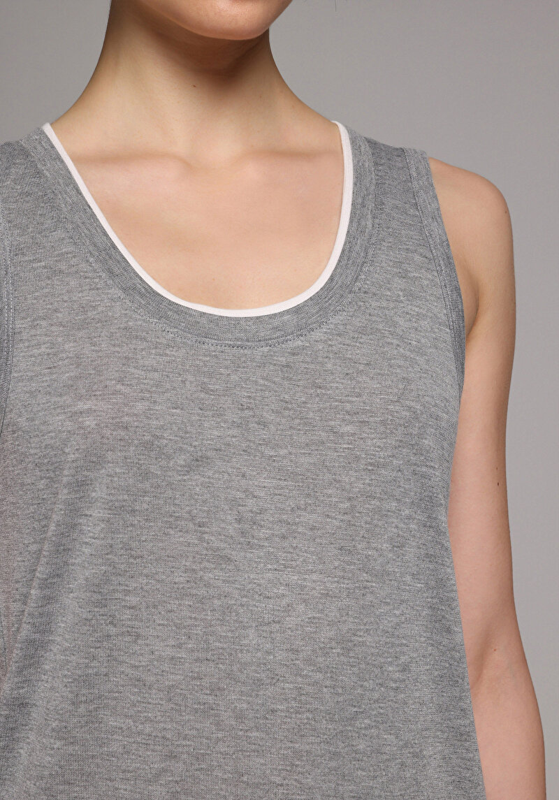 Imagine a Maiou De Dama Gri Slim Fit  Cl1078671