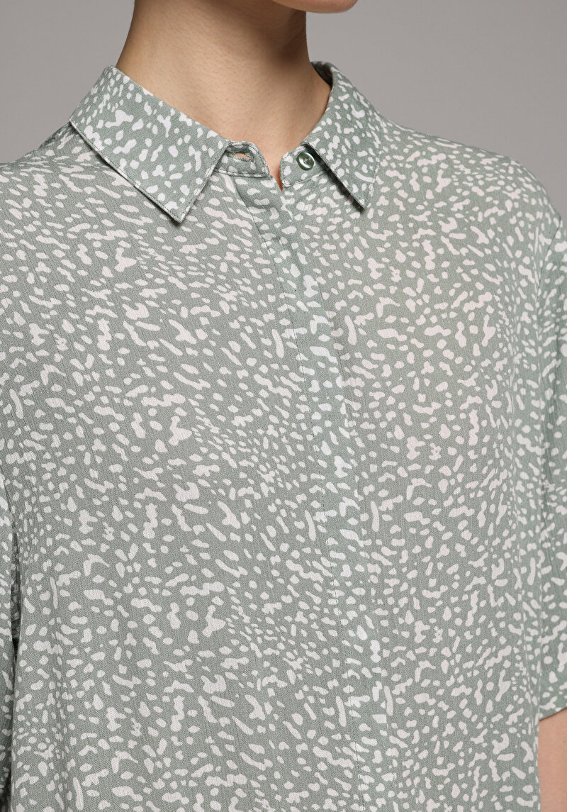 Imagine a Camasa Cu Maneca Scurta De Dama Verde Fashion Fit  Cl1078302