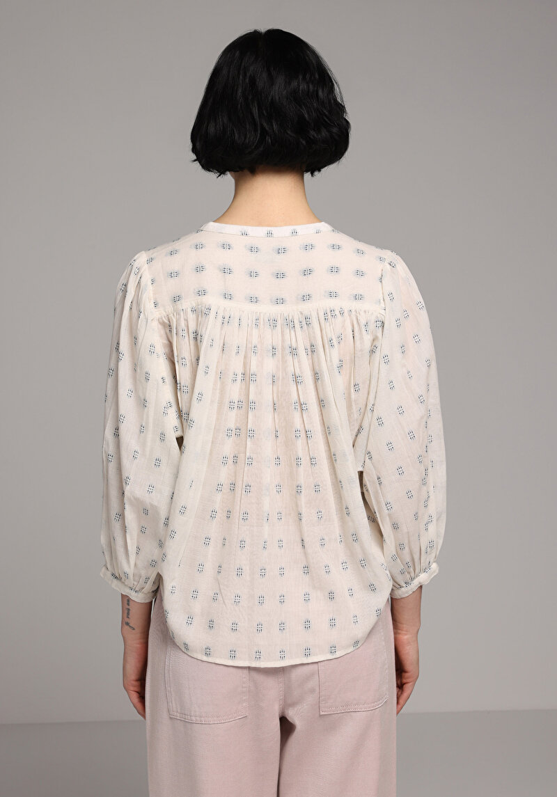 Imagine a Bluza Cu Maneca Lunga De Dama Ecru Fashion Fit  Cl1078308