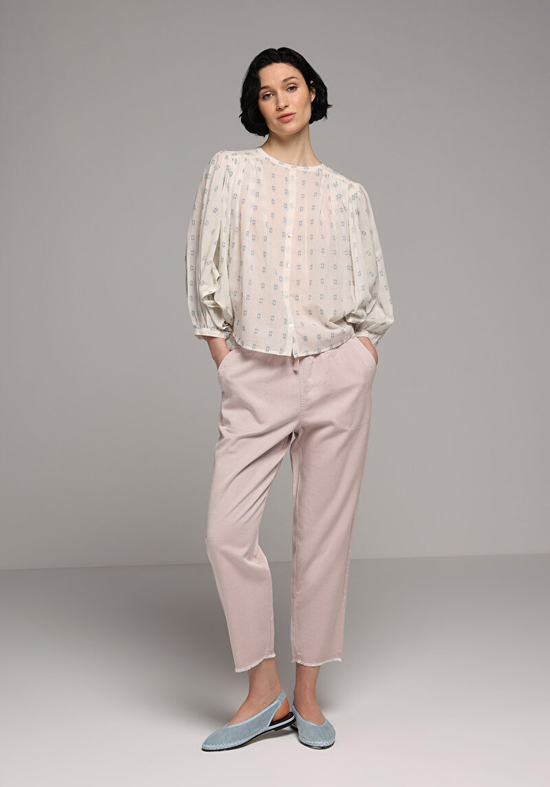 Imagine a Bluza Cu Maneca Lunga De Dama Ecru Fashion Fit  Cl1078308