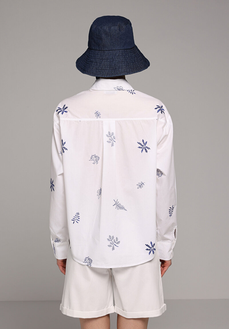 Imagine a Camasa Cu Maneca Lunga De Dama Ecru Boyfriend  Cl1078948