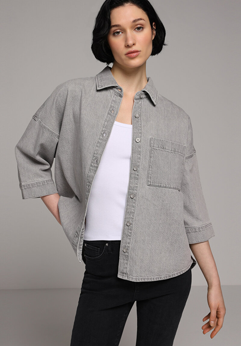 Imagine a Camasa Cu Maneca Lunga De Dama Oversize Fit Cl1079818