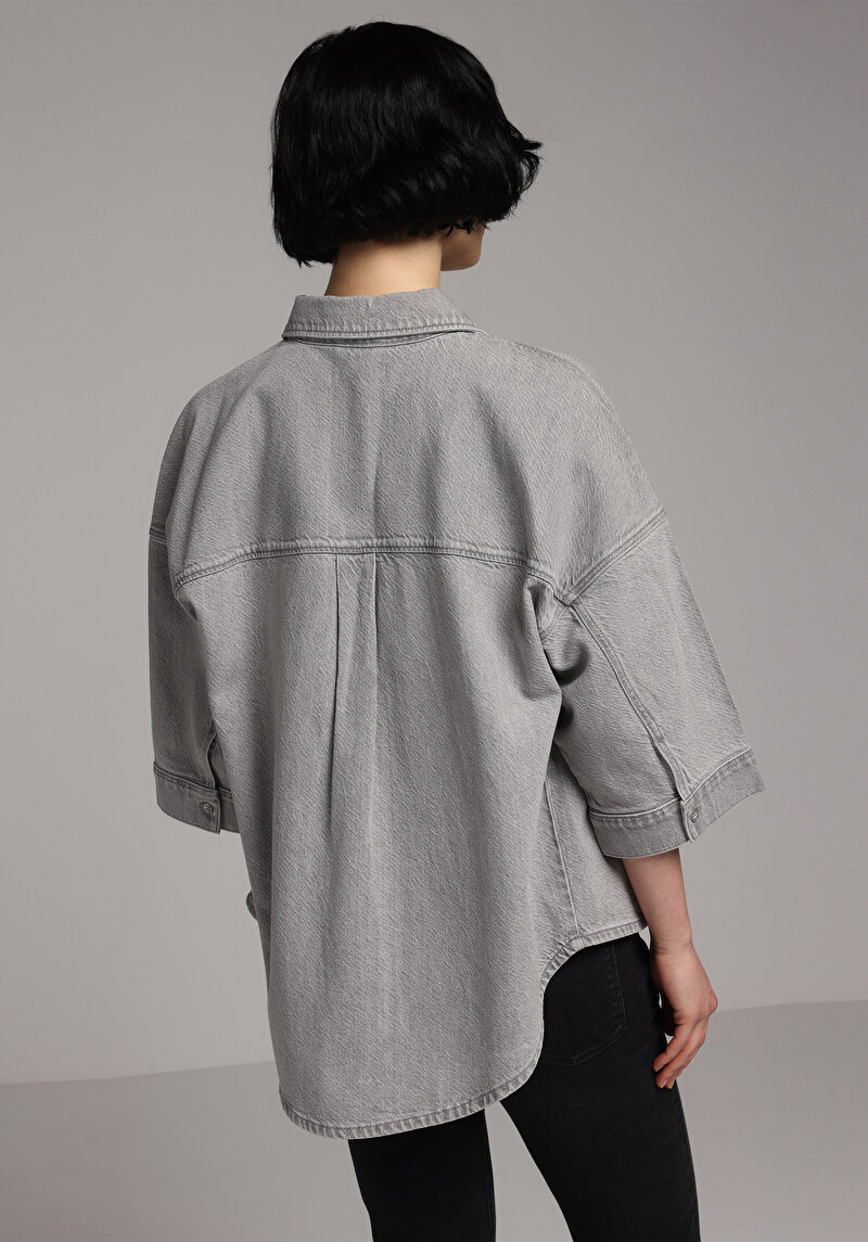 Imagine a Camasa Cu Maneca Lunga De Dama Oversize Fit Cl1079818