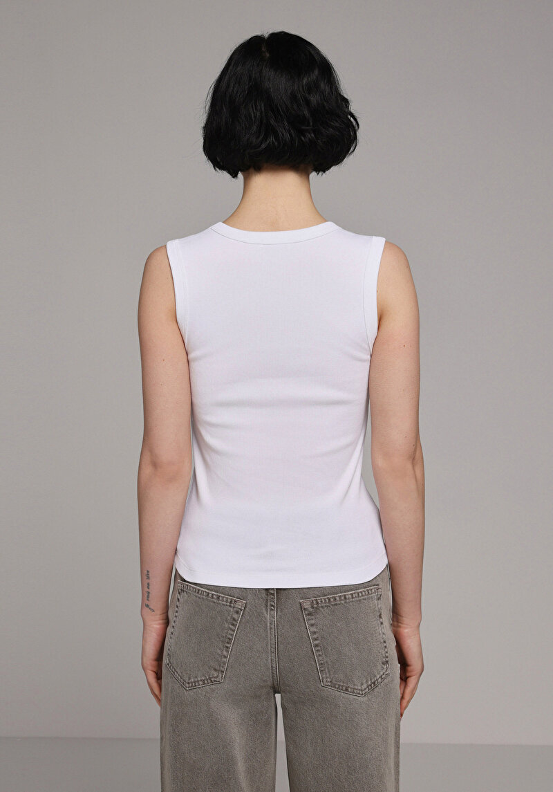 Imagine a Maiou De Dama Alb Slim Fit Cl1080980