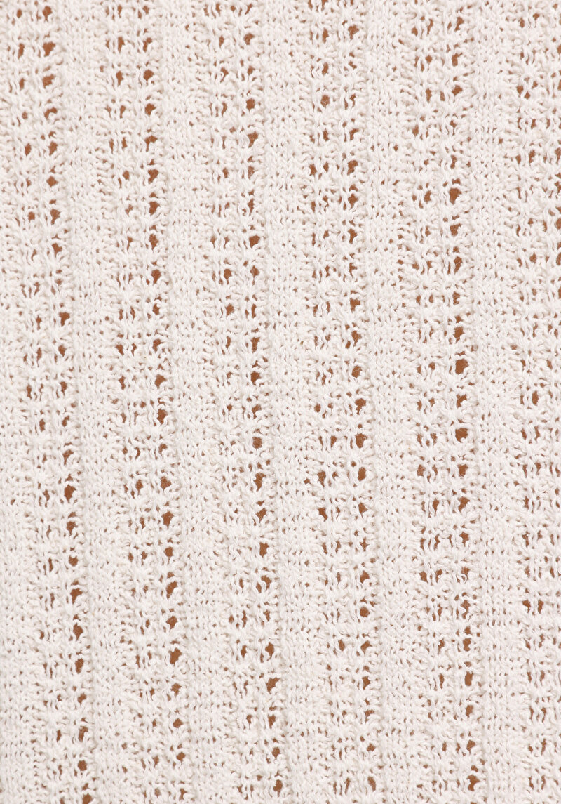 Imagine a Pulover Cu Mâneci Scurte De Dama Ecru Regular Fit  Cl1077294