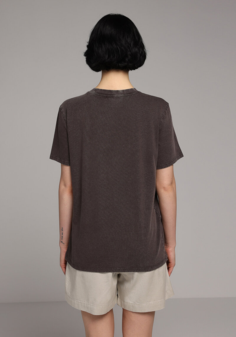 Imagine a Tricou Cu Maneca Scurta De Dama Maro Regular Fit Cl1080462